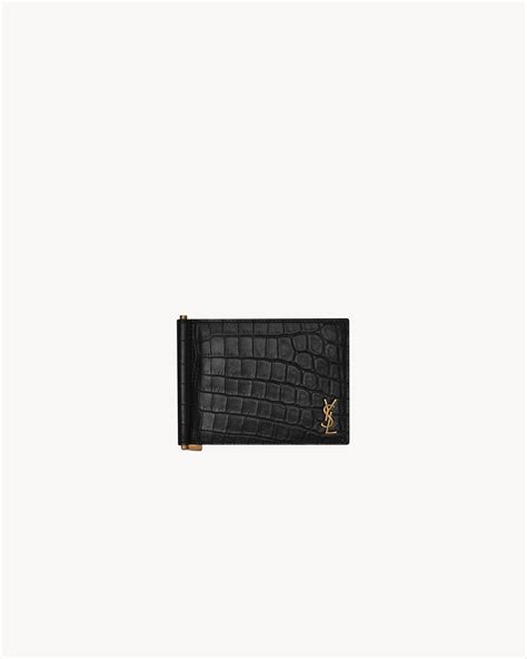 TINY CASSANDRE Bill clip wallet in matte leather 